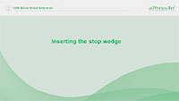 CDS elbow - Inserting the stop wedge