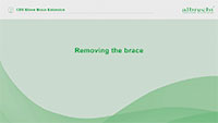 CDS elbow - removing the brace